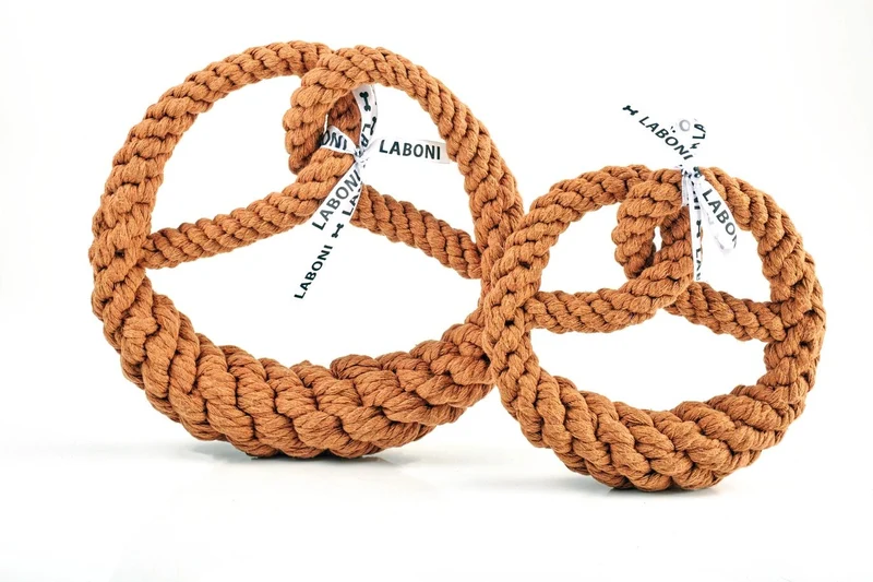Jouet en corde pour chien en forme de bretzel