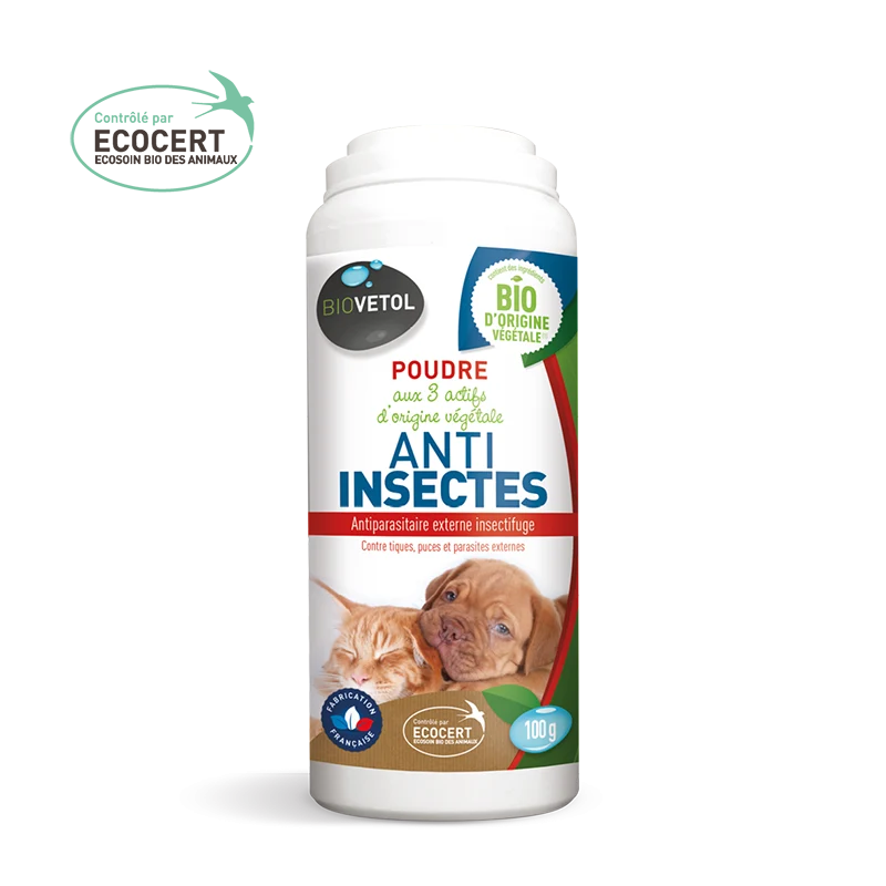 Poudre anti insectes bio chats et chiens