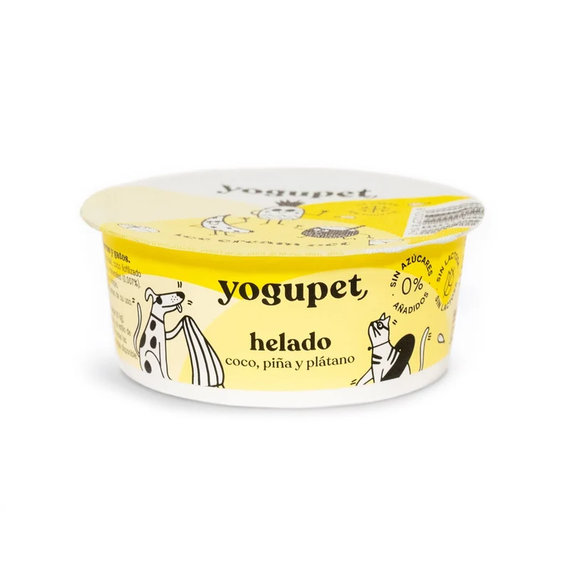 Glace pour chien et chat au Yaourt Yellow Ice - Noix de coco, ananas et banane - 110g