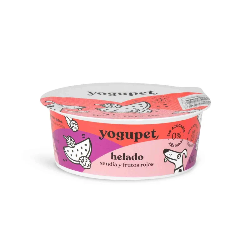 Glace pour chien et chat au Yaourt Red Ice - Pastèque et fruits rouges - 110g