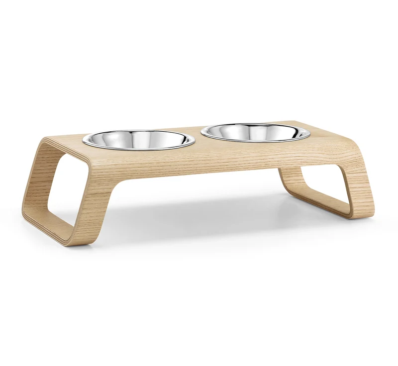 Double écuelle design pour chat Desco nordique (5 finitions)