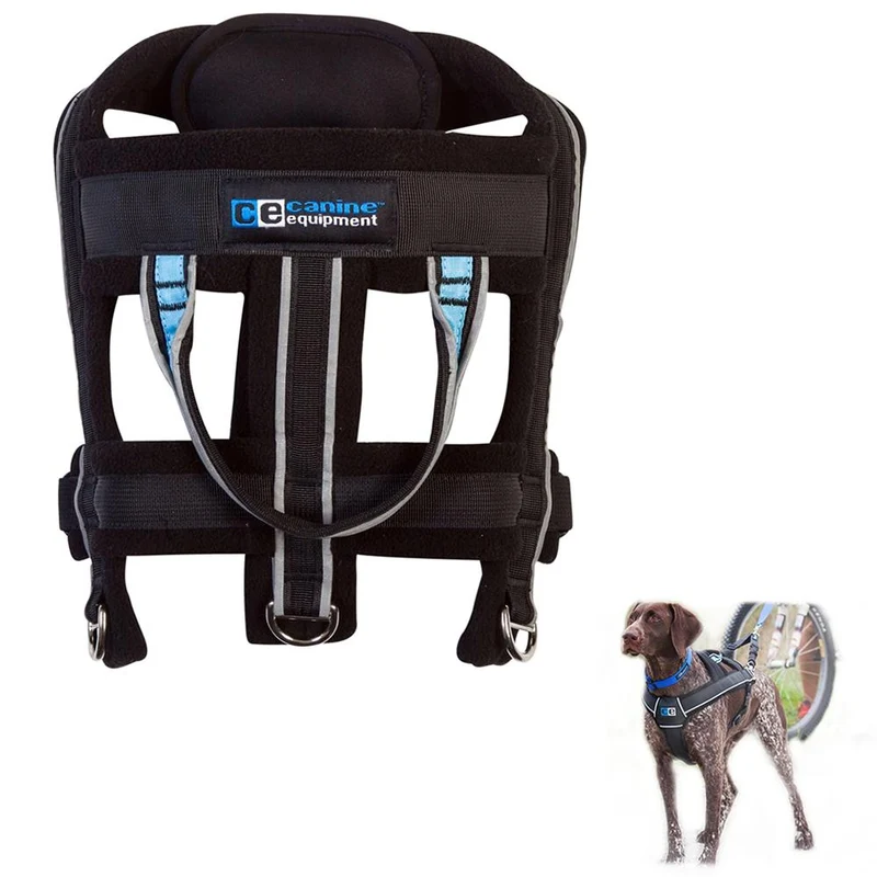 Harnais CE ultimate pulling noir pour chien