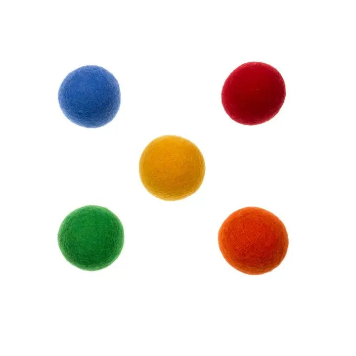 Balles de jeu en feutre de laine pour chat