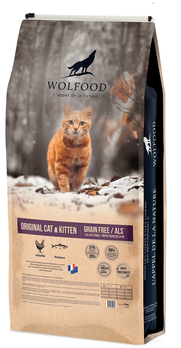 Croquettes Wolfood chat Original Cat & Kitten
