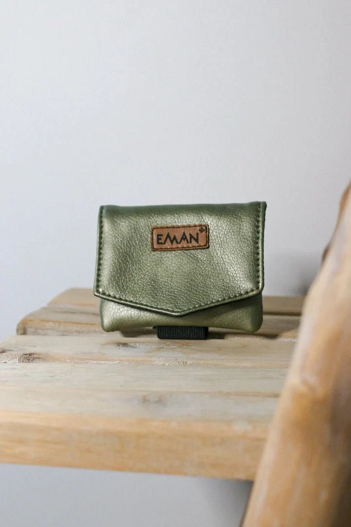 Pochette à Friandises Belharra Vert - Simili cuir