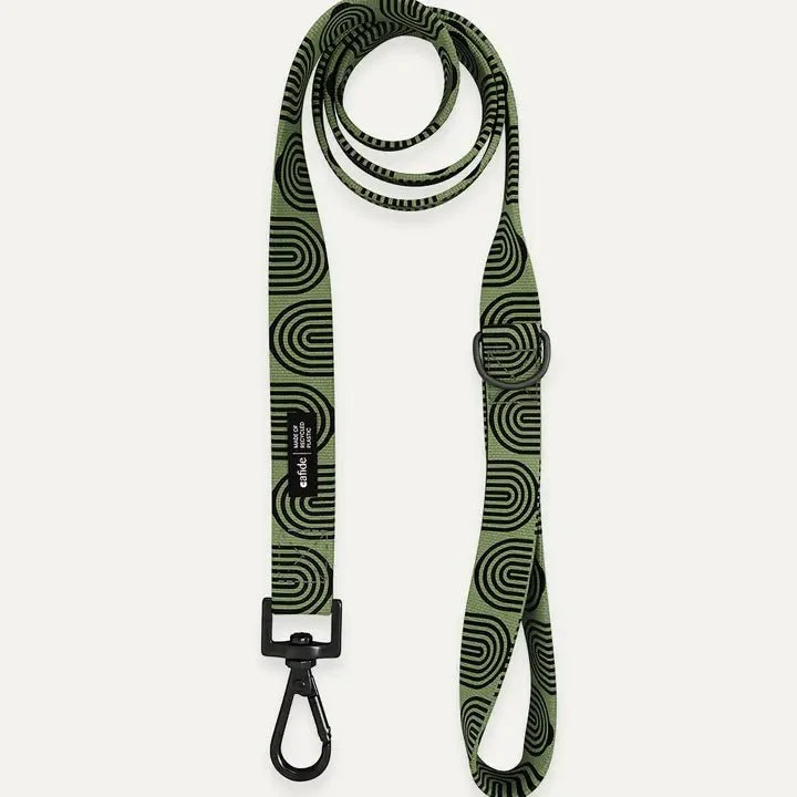 Laisse pour chien poignée 1m20 Vert Kaki et Design Japonais
