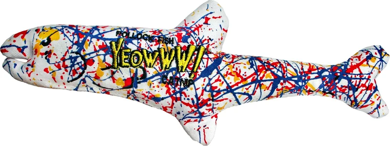 Ducky World - Poisson 11" - Jouet d'Herbe à Chat, Multicolore