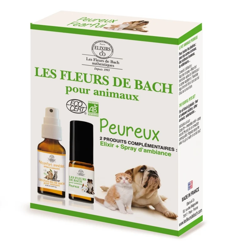 Coffret Fleurs de Bach chiens et chats Peureux