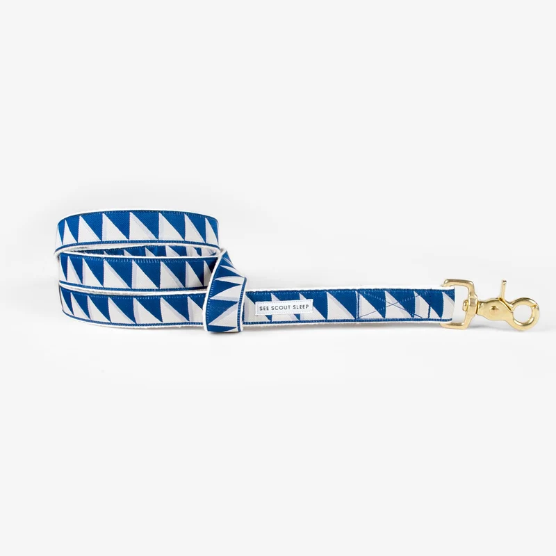 Laisse pour chien bleu, gris et crème Nice Grill