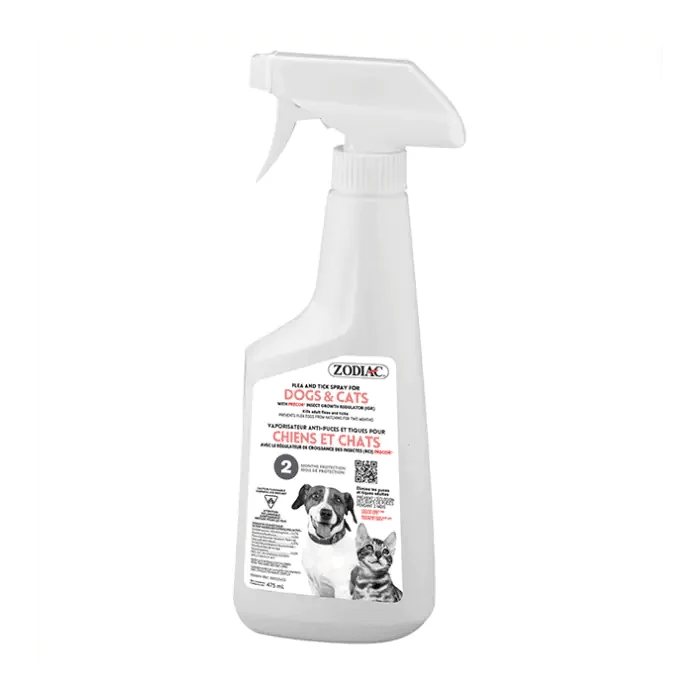 Zodiac pet spray puces tiques pour chiens et chats