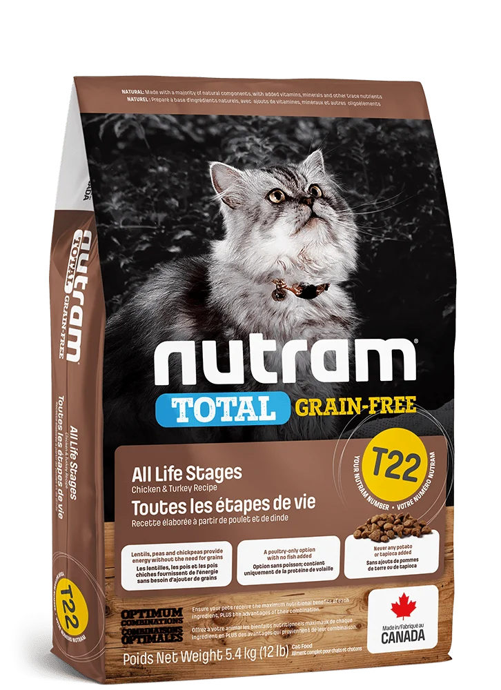 Nutram t22 total nourriture pour chat (produit du Canada)