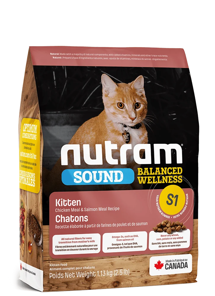NUTRAM CHATON S1 POULET ET SAUMON (produit du Canada)