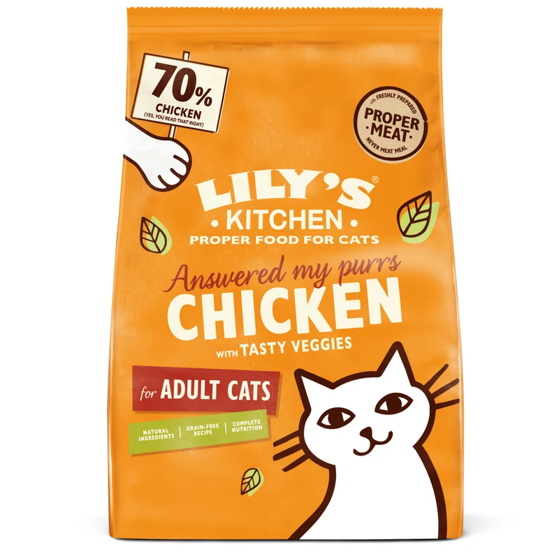 Croquettes pour chat sans céréales au poulet