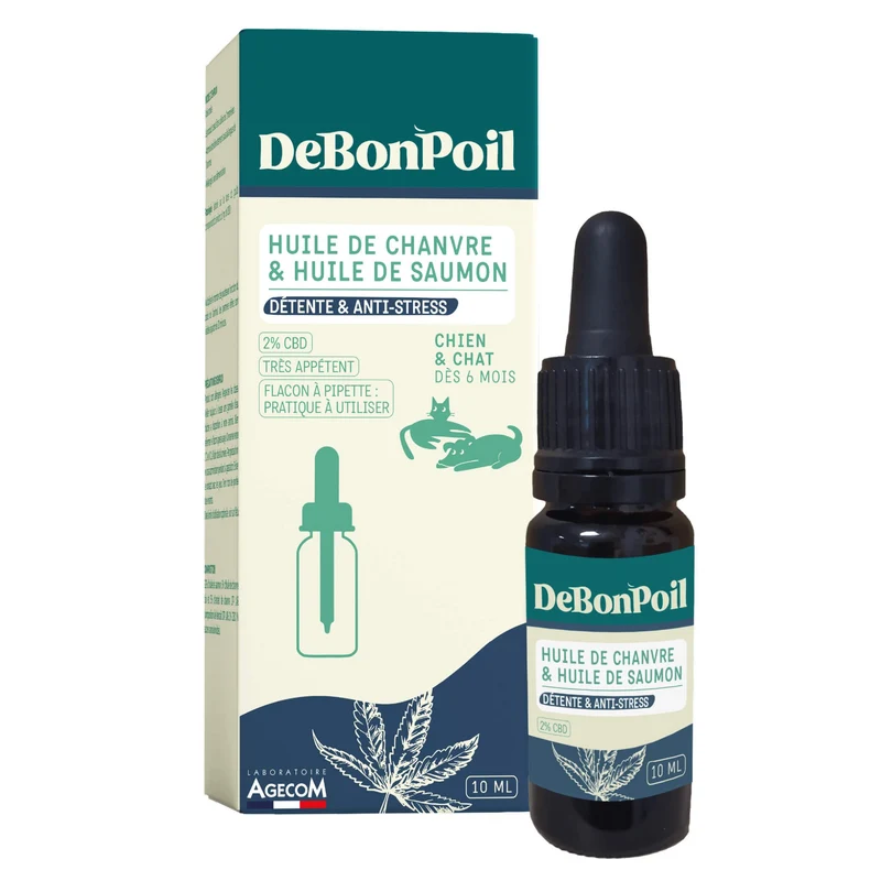 Huile CBD chien chat 2% anti stress