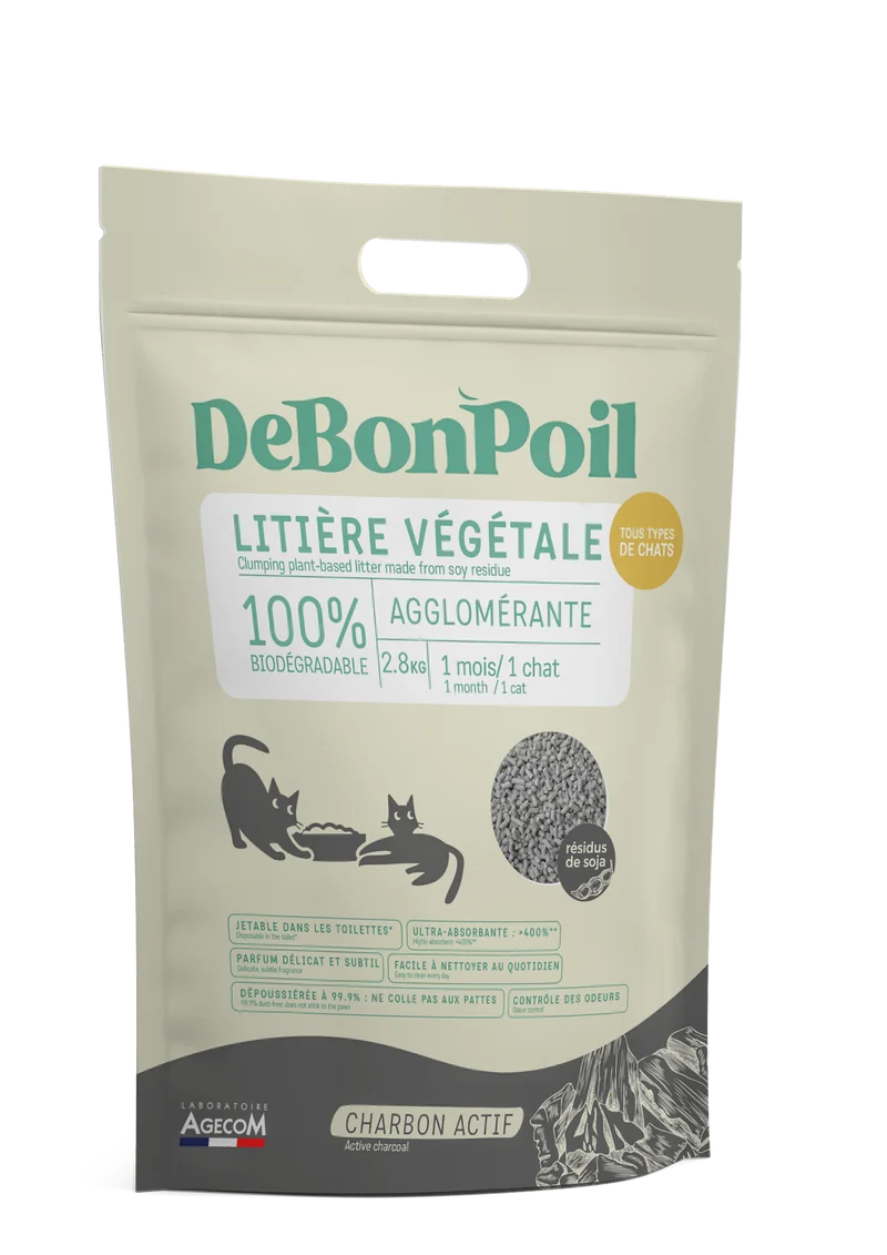 Litière végétale chat agglomérante anti odeur