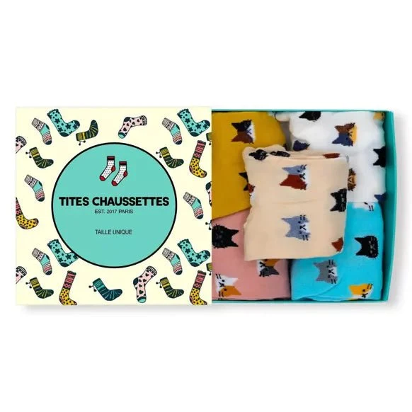 Socquettes chat femme – Tête de Chat fantaisie