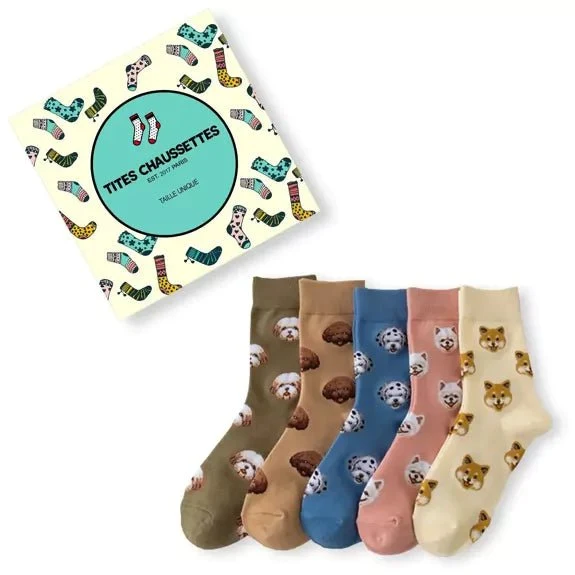 Chaussettes Longues Têtes de Chiens