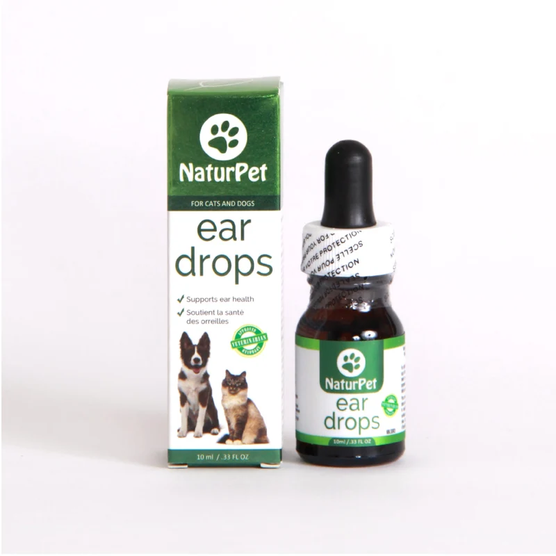 Naturpet gouttes pour problème d'oreilles (ear drops 10ml) pour chien et chat
