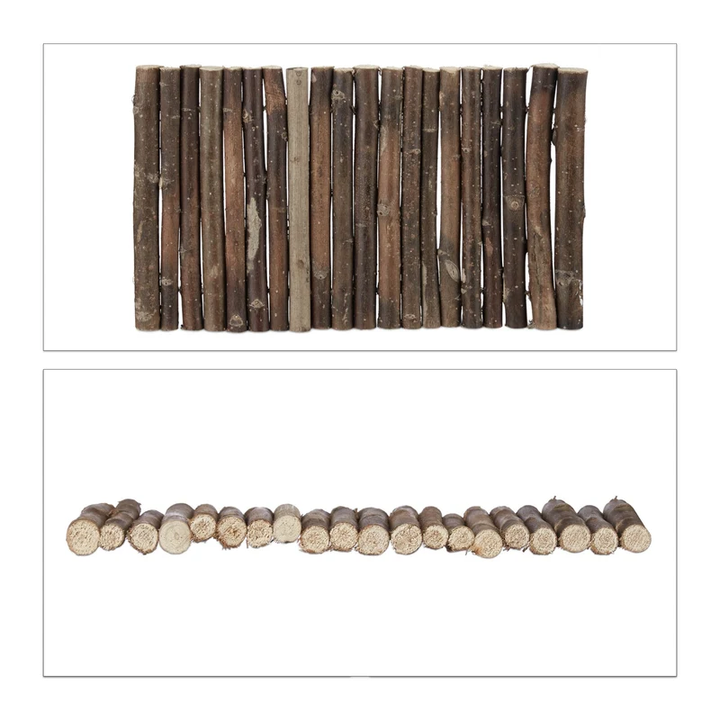 Pont pour rongeurs pliable tunnel décoratif 2 x 29 x 17 cm en bois naturel 13_0003977