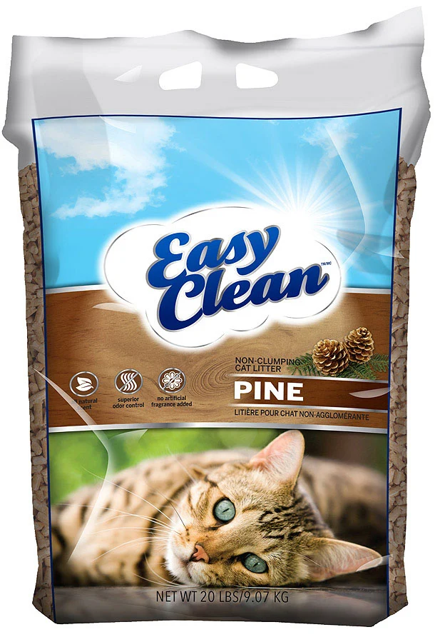Pestell Easy Clean - Granule de Pin - Litière Non-Agglomérante pour Chats