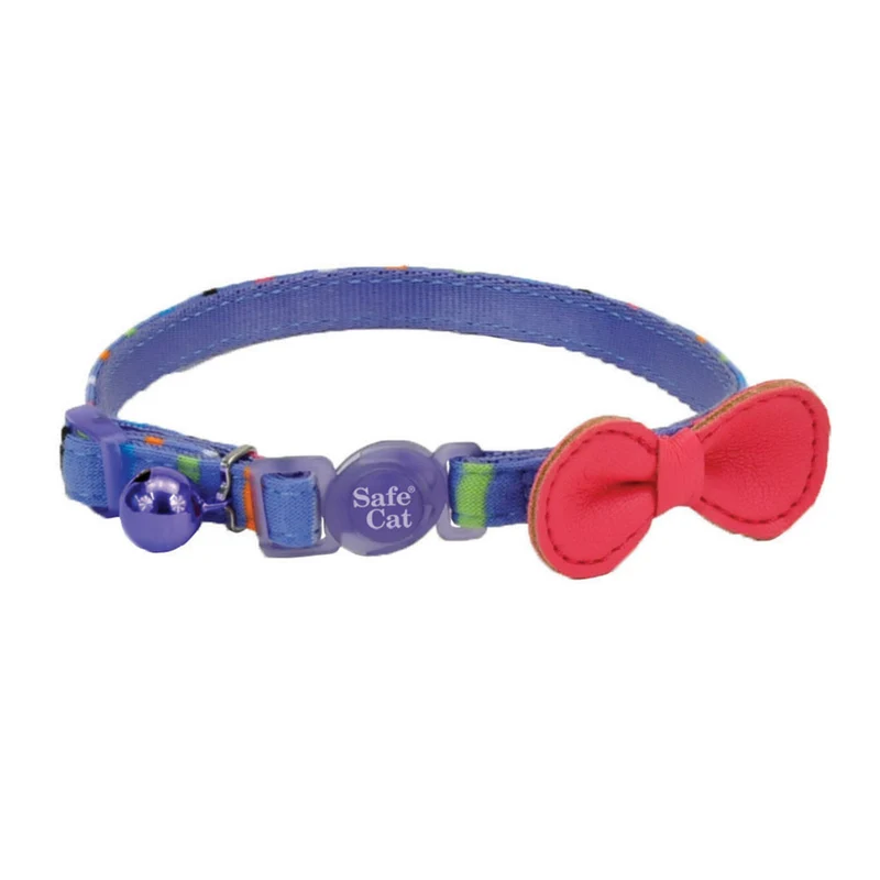 *SAFE CAT Chat Collier Nylon Boucle Clochette 3/8x8-12" SBE