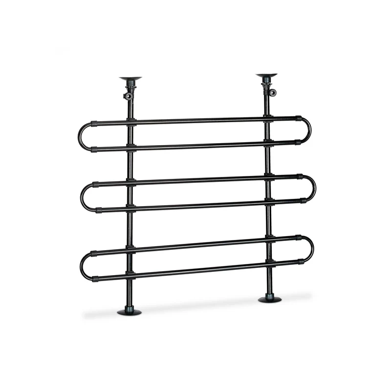 Grillage de protection extensible pour coffre de voiture ajustable 90 x 50 x 50 cm en métal noir 13_0006072