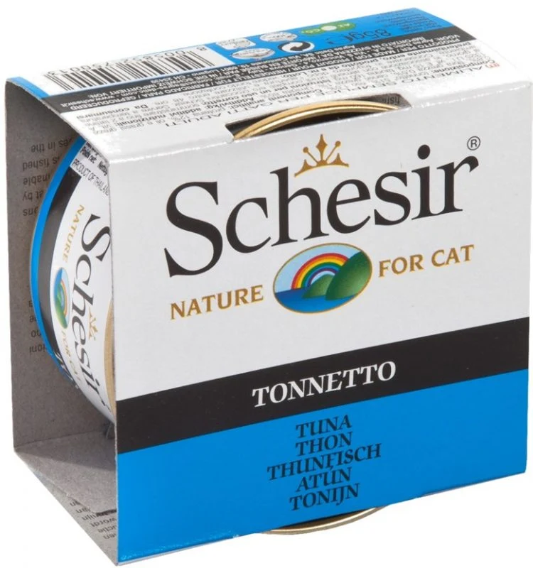 Schesir - Chat Adulte Thon en Gelée - Nourriture Humide pour Chats