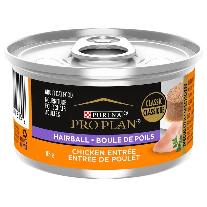 Purina Pro Plan - Chat Adulte Boule de Poils Pâté de Poulet - Nourriture Humide pour Chats