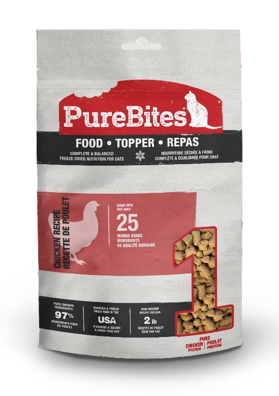 Purebites - Chat Poulet - Nourriture Sèche Lyophilisée pour Chats