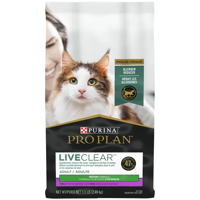Pro Plan LiveClear - Chat d'Intérieur Dinde - Nourriture Sèche pour Chats