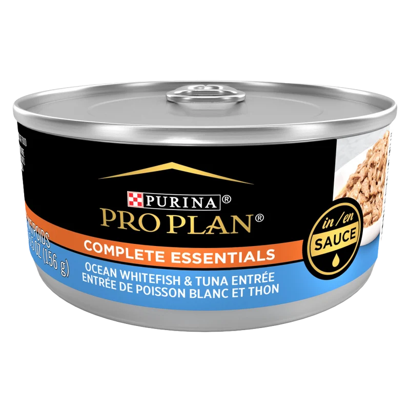 Purina Pro Plan Complete Essentials - Chat Adulte Poisson Blanc et Thon en Sauce - Nourriture Humide pour Chats