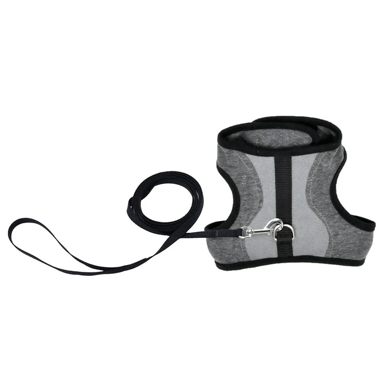 WRAP Chat Harnais & Laisse 72" Gris M