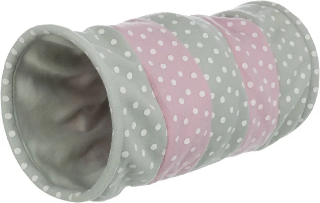 TRIXIE Tunnel Fibre Polaire Gris & Rose