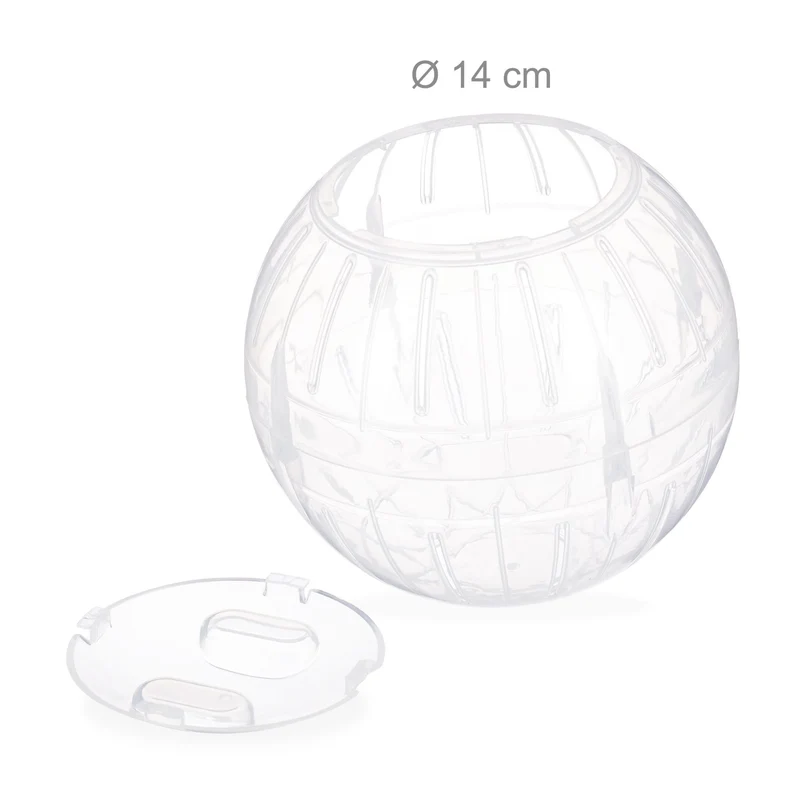 Boule de hamster transparente divertissement nettoyage 14 cm en PP transparent 13_0004298
