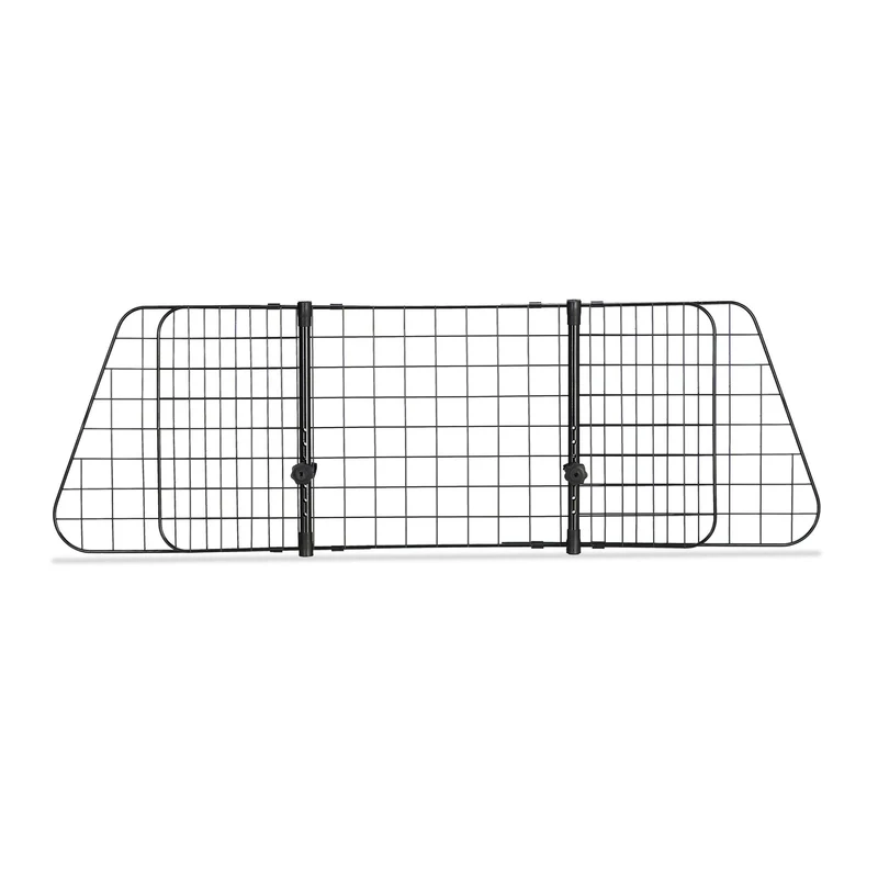 Grille de séparation pour chien voiture ajustable pratique sécurité 100 x 40 x 10 cm en métal noir 13_0008370