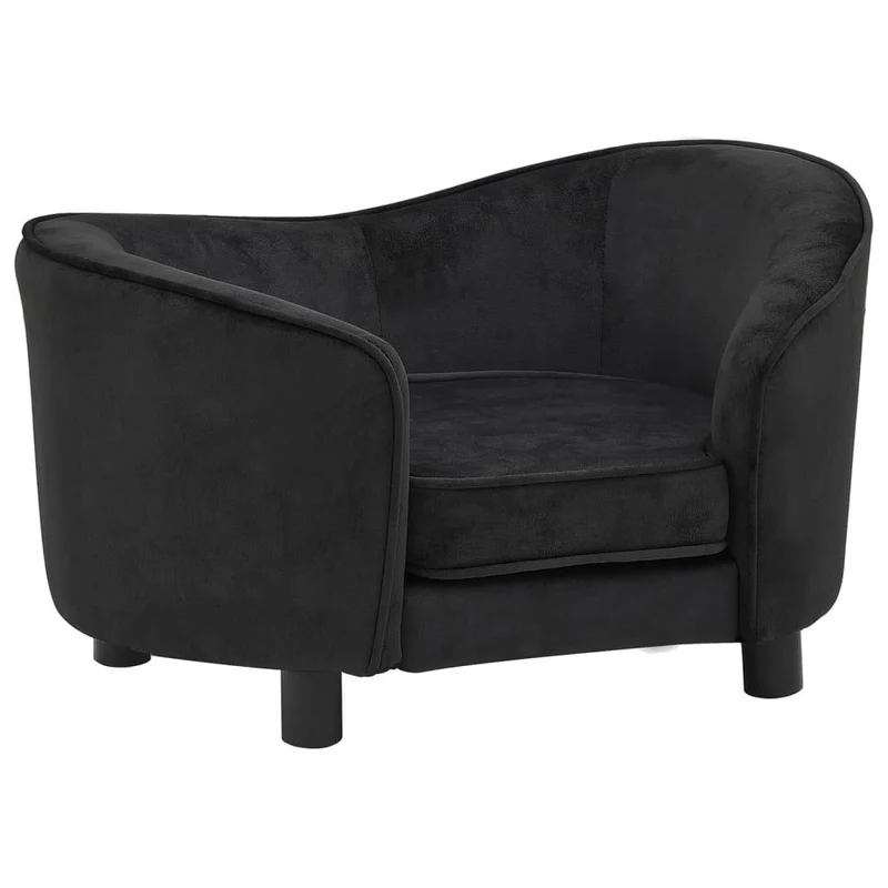Canapé pour chien noir 69 cm peluche noir 02_0000203
