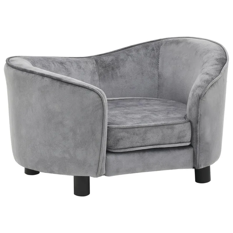 Canapé pour chien 69 cm peluche gris 02_0000152