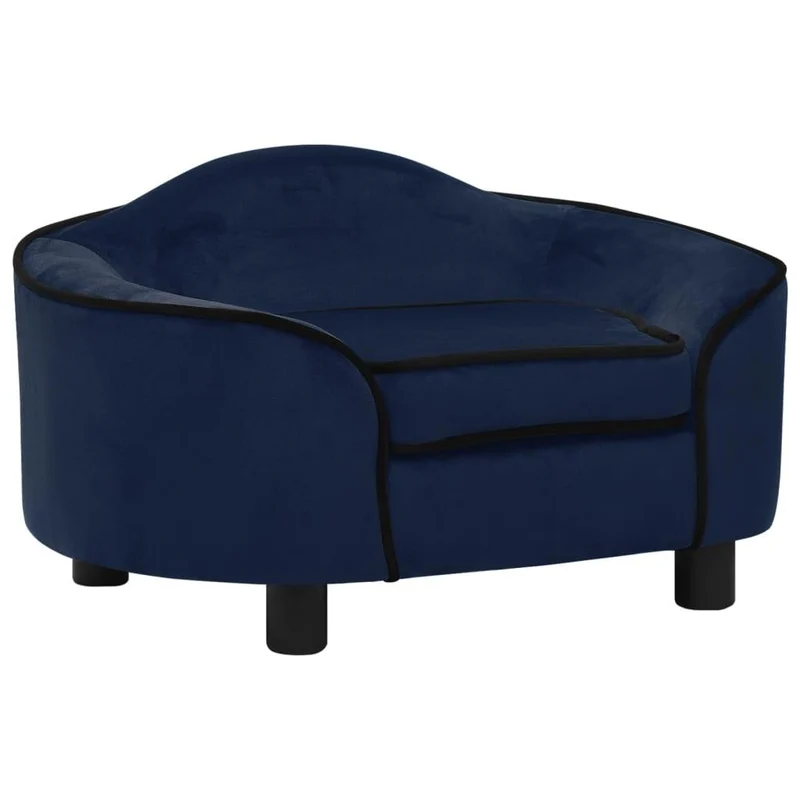 Canapé pour chien 67 cm peluche bleu 02_0000103