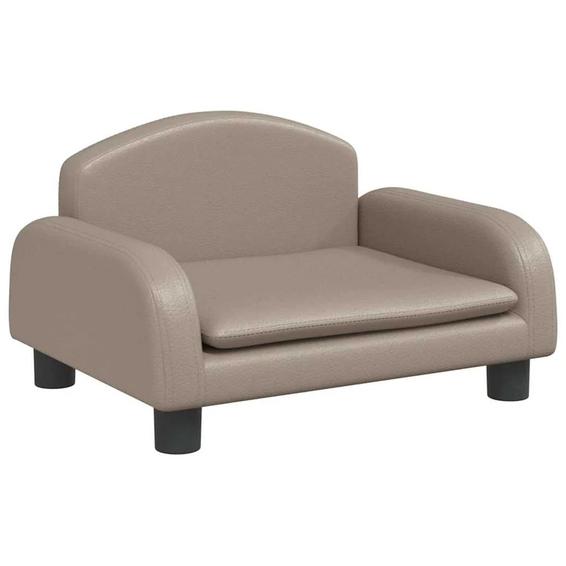 Lit pour chien panier canapé confortable cappuccino 50 x 40 x 30 cm similicuir marron 02_0043076
