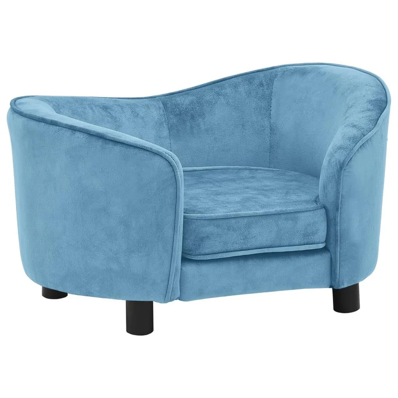 Canapé pour chien 69 cm peluche turquoise 02_0000219