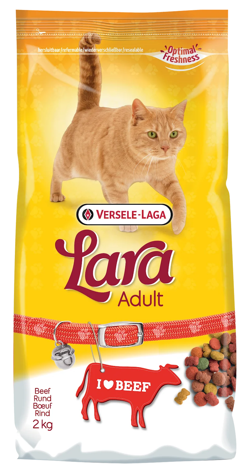 Lara - Chat Adulte Boeuf - Nourriture Sèche pour Chats