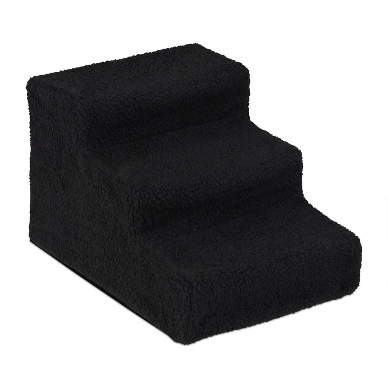 Escalier pour chiens 30 x 35 x 45 cm lavable aide ergonomique pattes douces en plastique gris 13_0009408