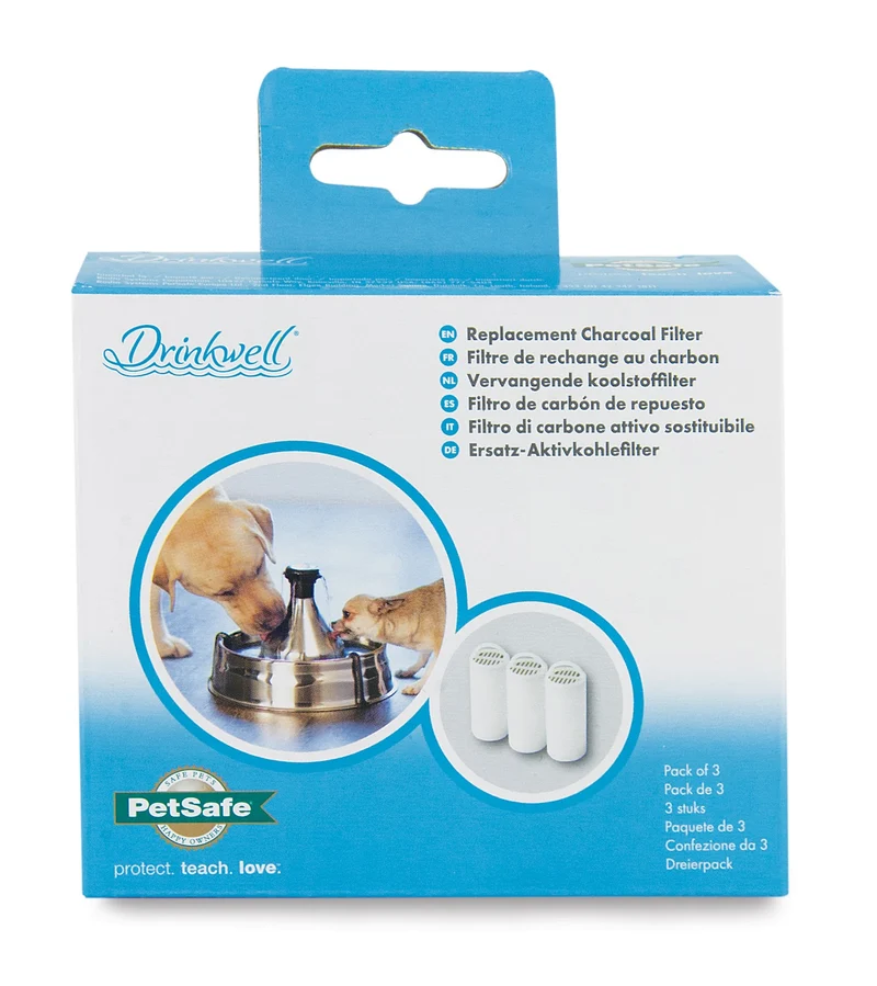 DRINKWELL Filtre au Charbon Fontaine 360 Dégres, x3