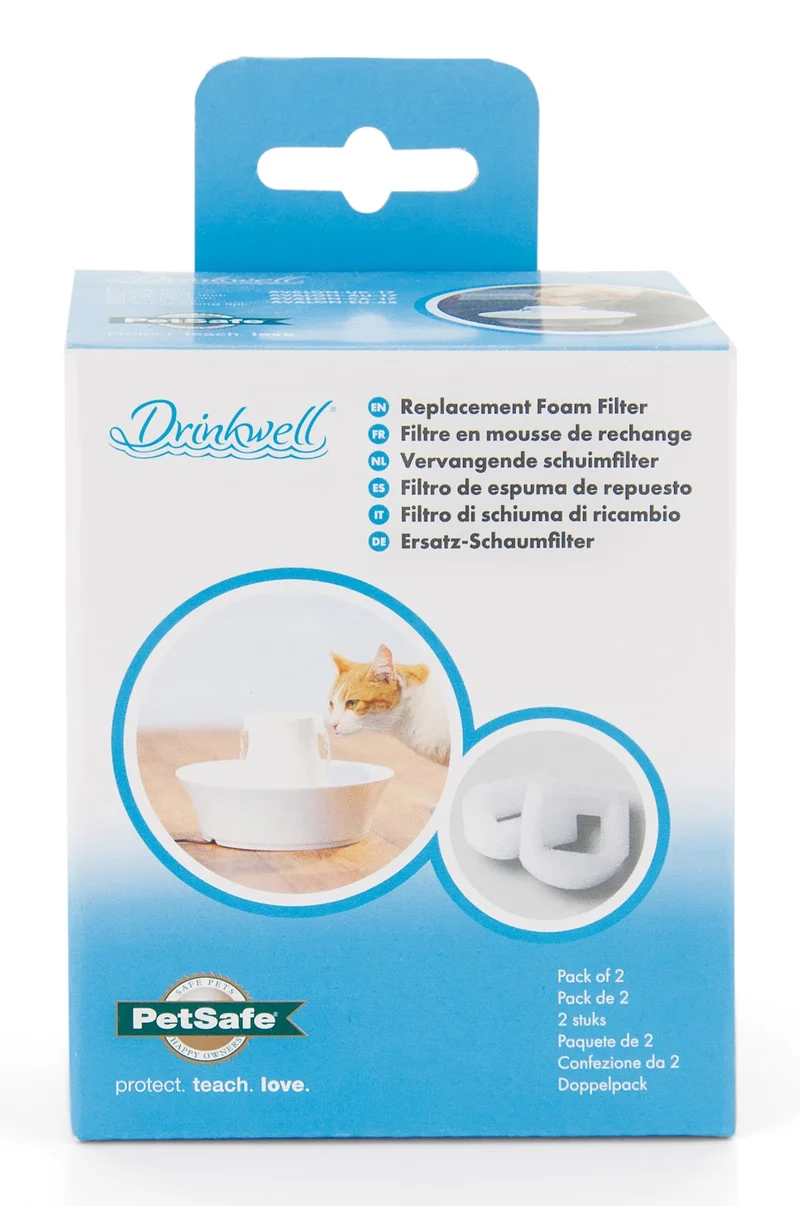 DRINKWELL Pre-Filtre Mousse Fontaine 360 SS & Porcelaine x2