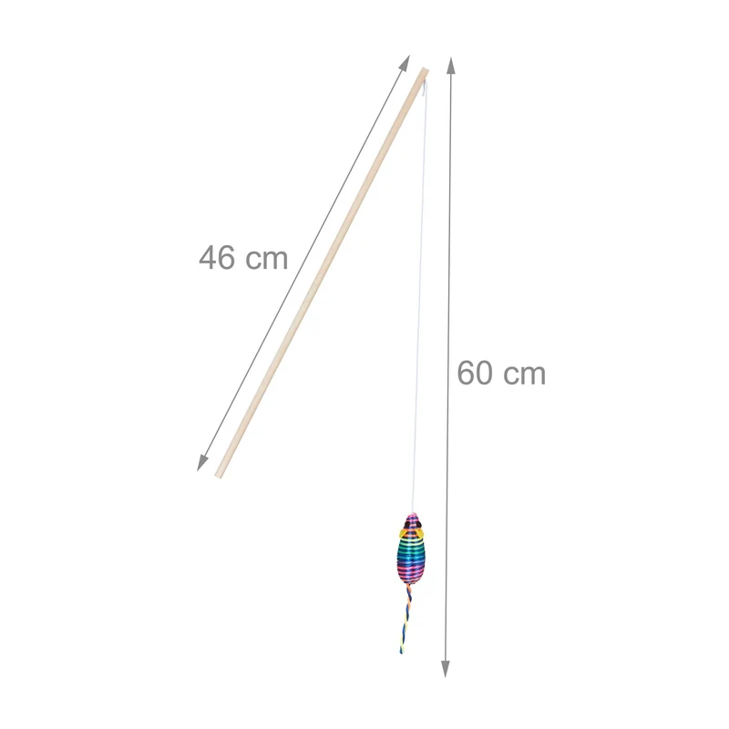 Lot de 5 jouets pour chat amusants et stimulants entraînement pour éveiller l’instinct de chasse en plastique multicolore 13_0013629