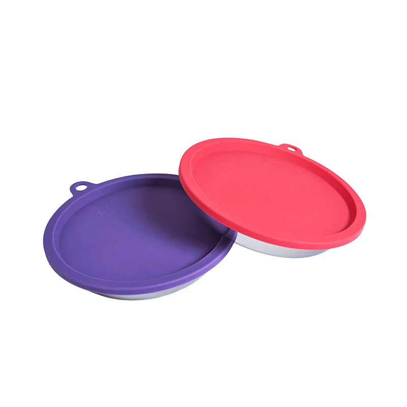 MESSY CATS Bols Inox Couvercles Silicone x2