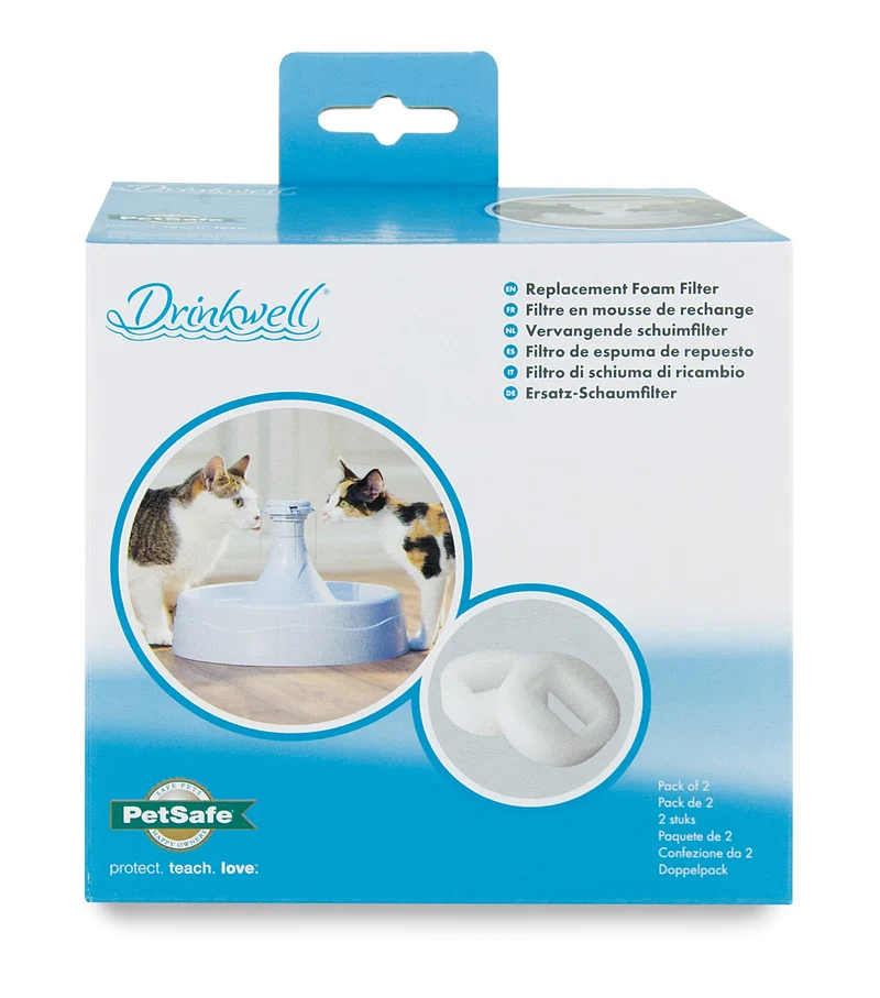 DRINKWELL Pre-Filtre Mousse Fontaine 360 Plastique x2