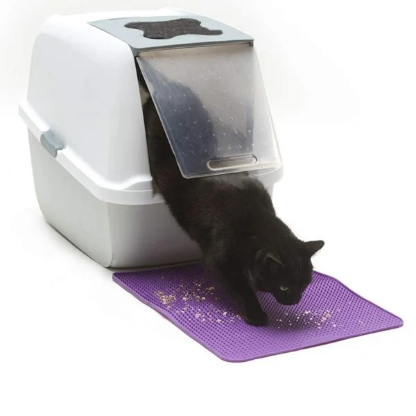 MESSY CATS Tapis Litière Silicone Mauve