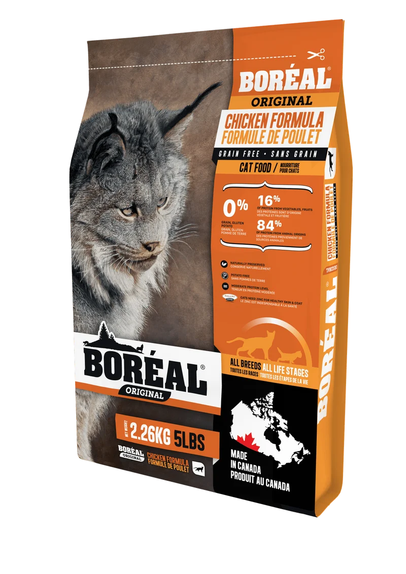 Boréal original poulet nourriture sans grain pour chat,chaton (produit du Canada)