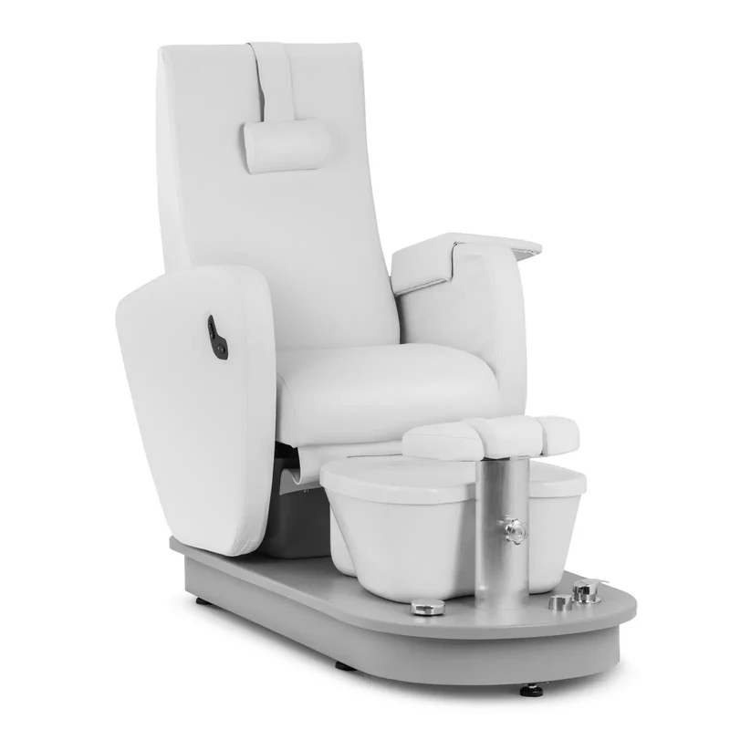 Fauteuil pédicure électrique avec bain de pieds 115 watts 200 kg blanc 14_0009020